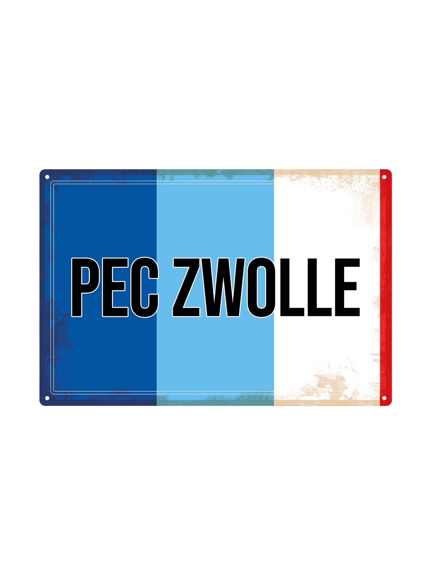 PEC Zwolle met eigen tekst - Metalen Wandbord