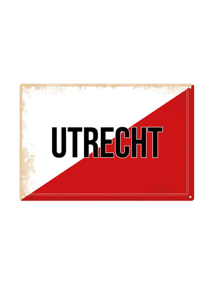 FC Utrecht met eigen tekst - Metalen Wandbord