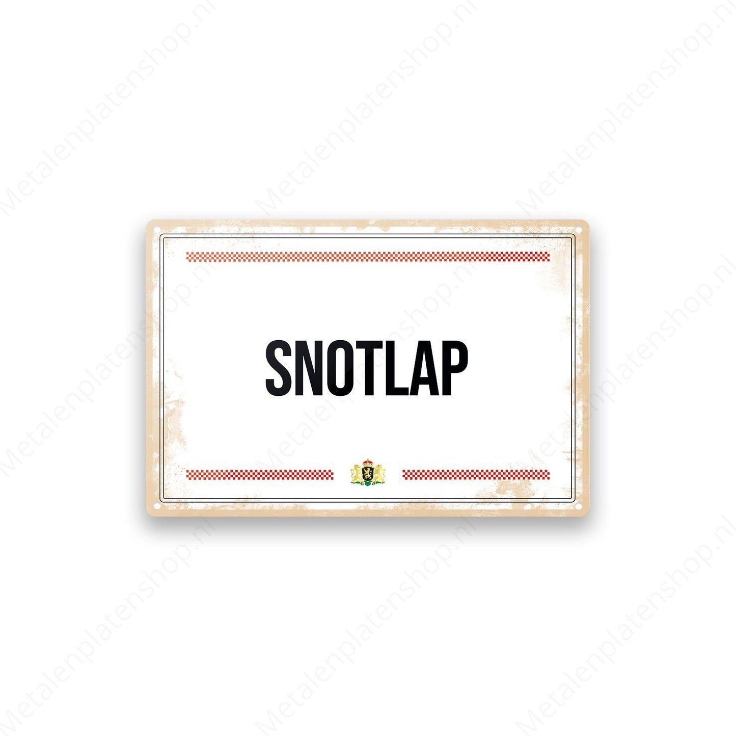 Snotlap - Brabantse Teksten - Metalen Wandbord
