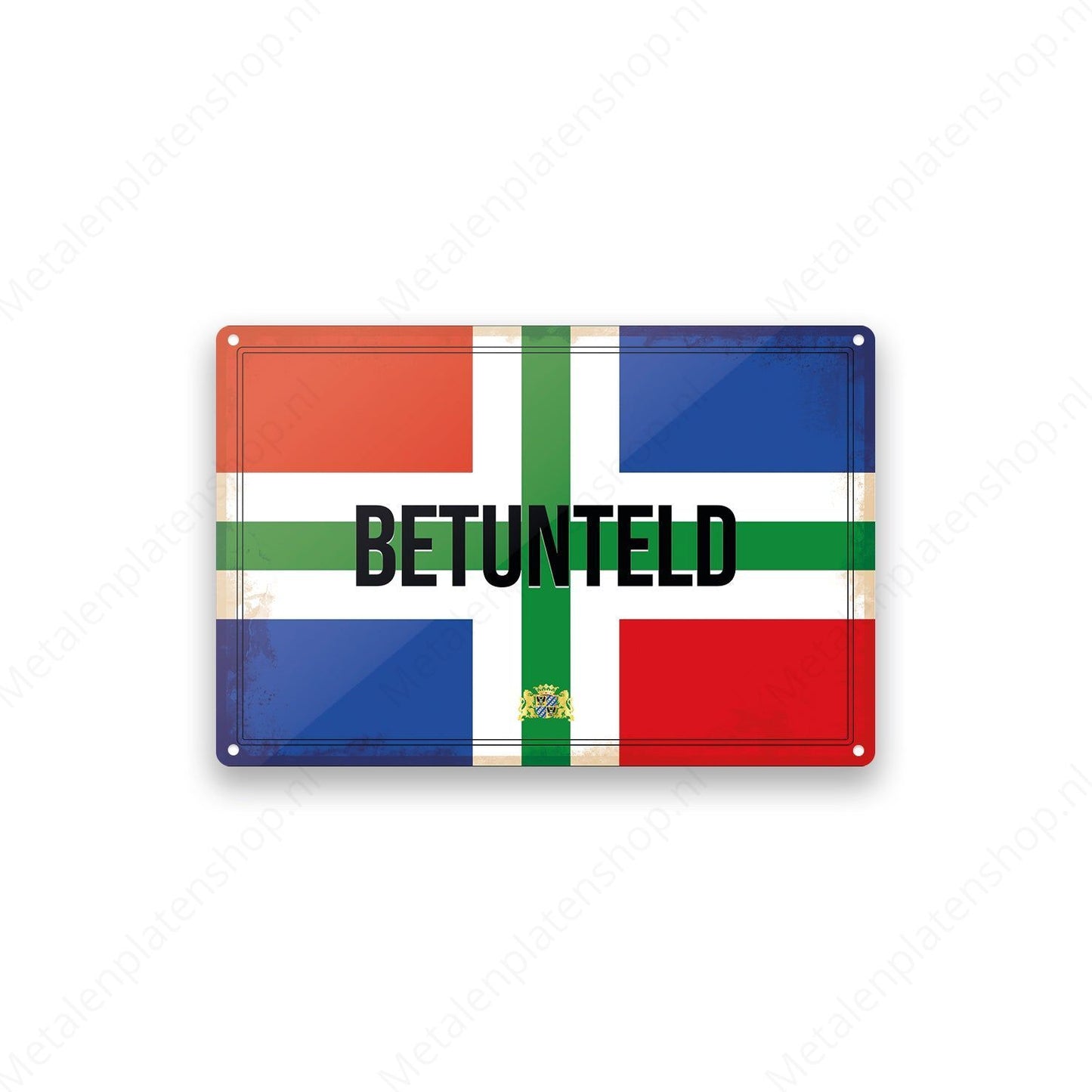 Betunteldk - Groninger Borden - Metalen Wandbord