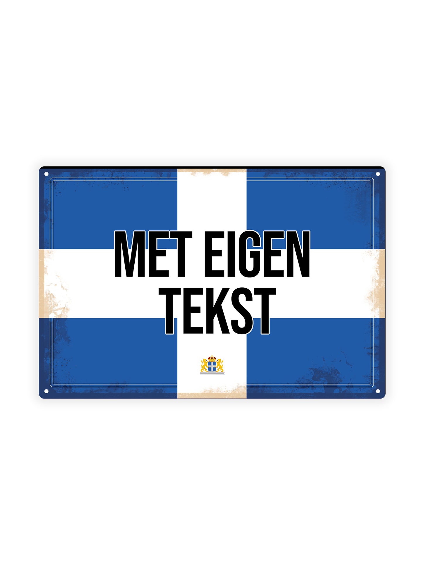 Zwolle met eigen tekst - Metalen Wandbord