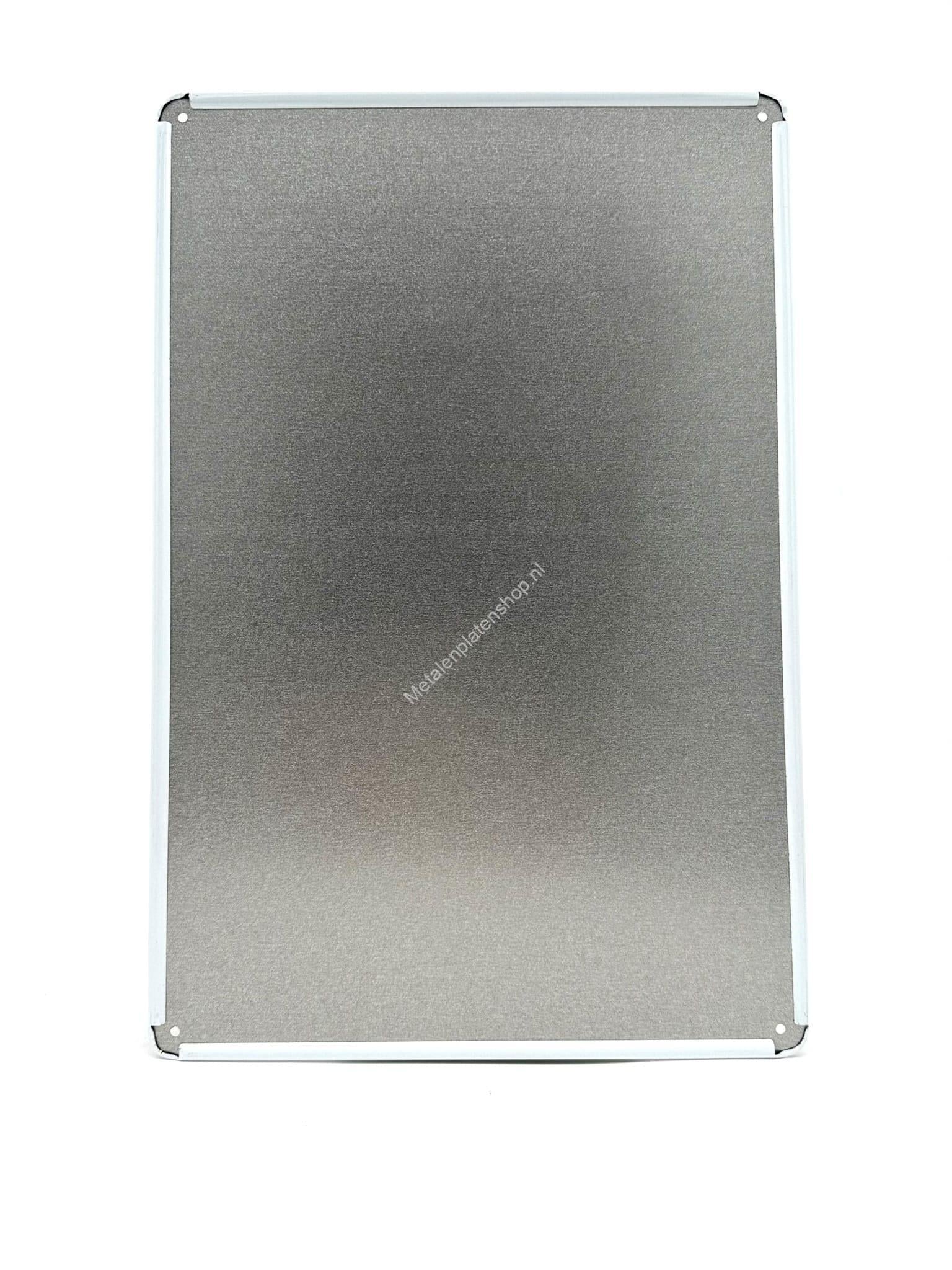 Vrouw met oldtimer - Metalen Wandbord Metaalbord