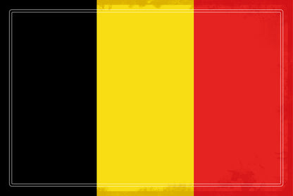 Belgisch Bord met eigen tekst - Metalen Wandbord