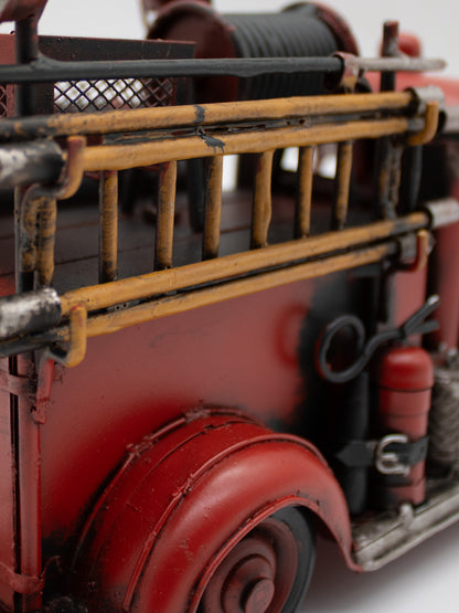 Brandweerwagen - Metalen Decoratie - 30x11cm