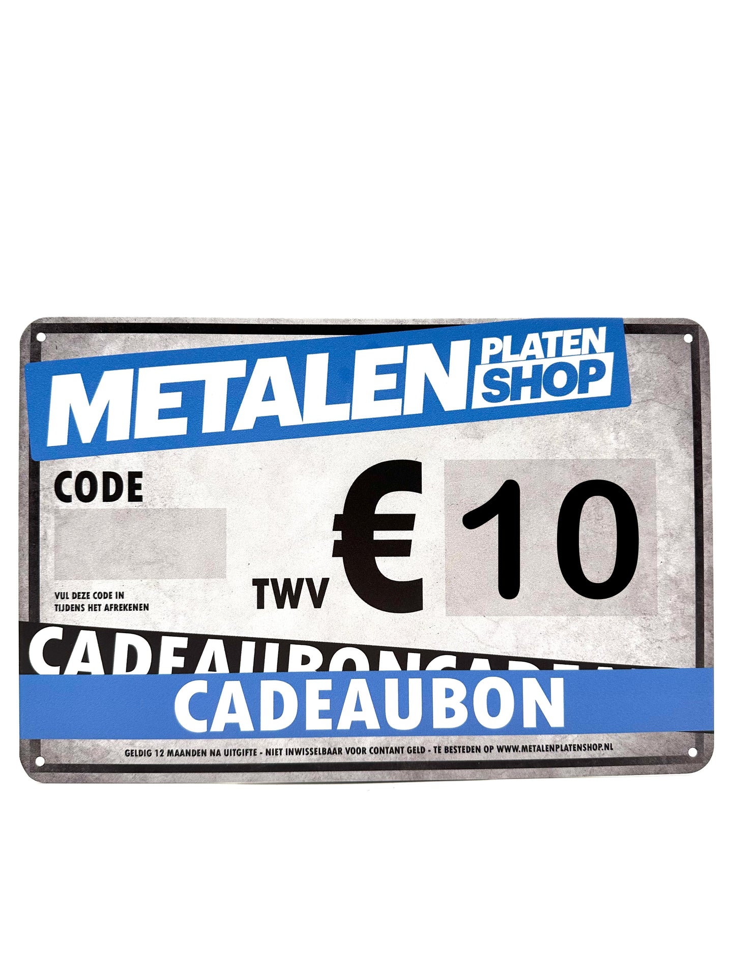 Metalenplatenshop.NL - Gift voucher - Metal wall sign