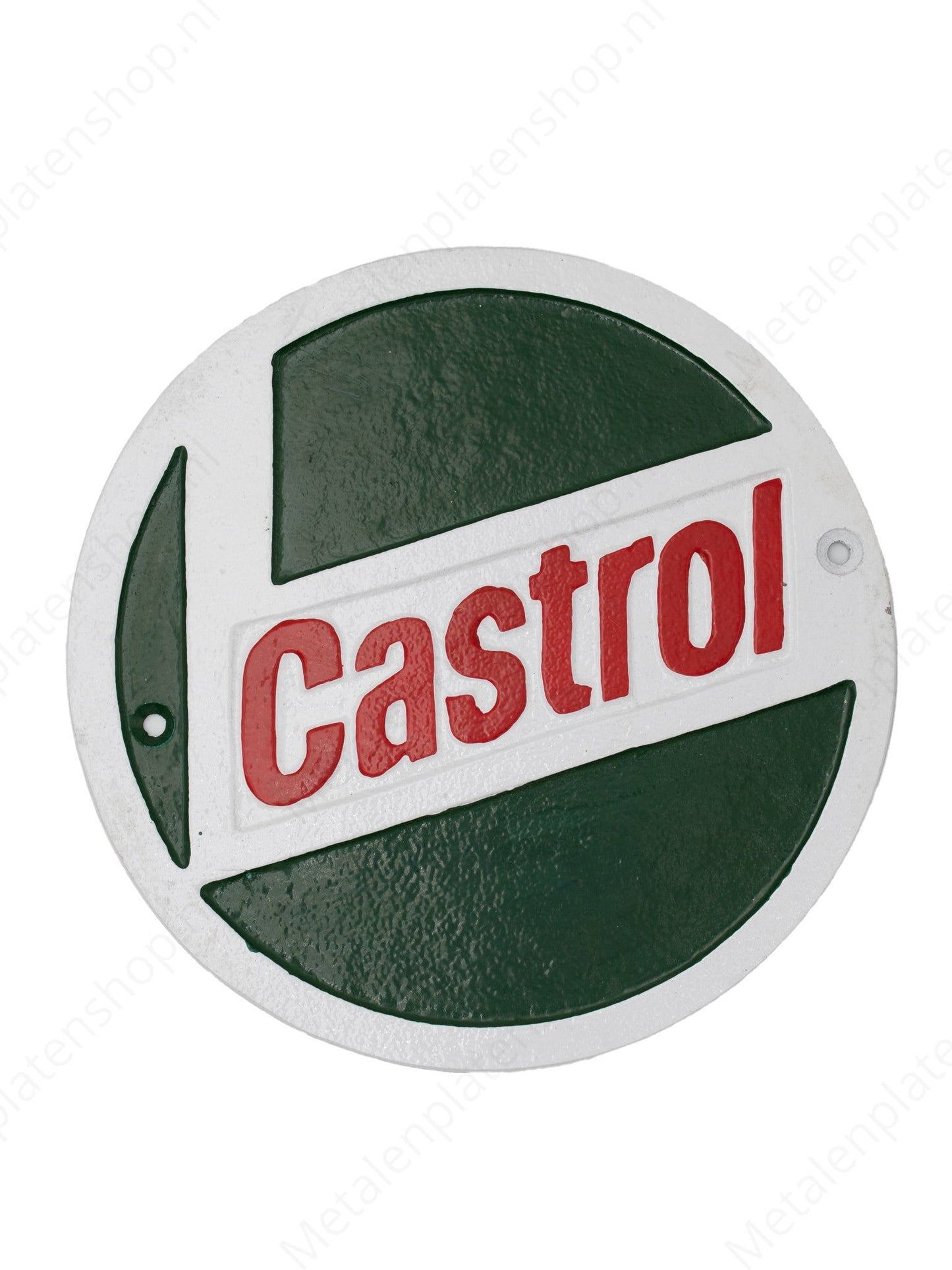Castrol - Bordje van Gietijzer - 25x25cm