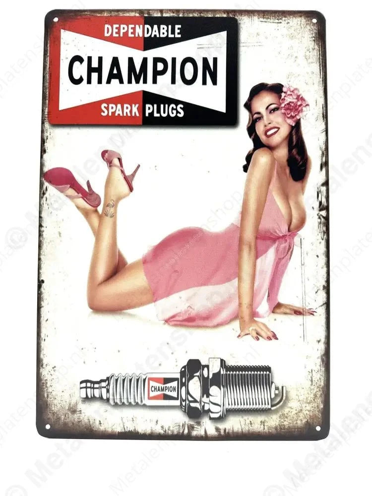 Dependable Champion - Metalen Wandbord Metaalbord