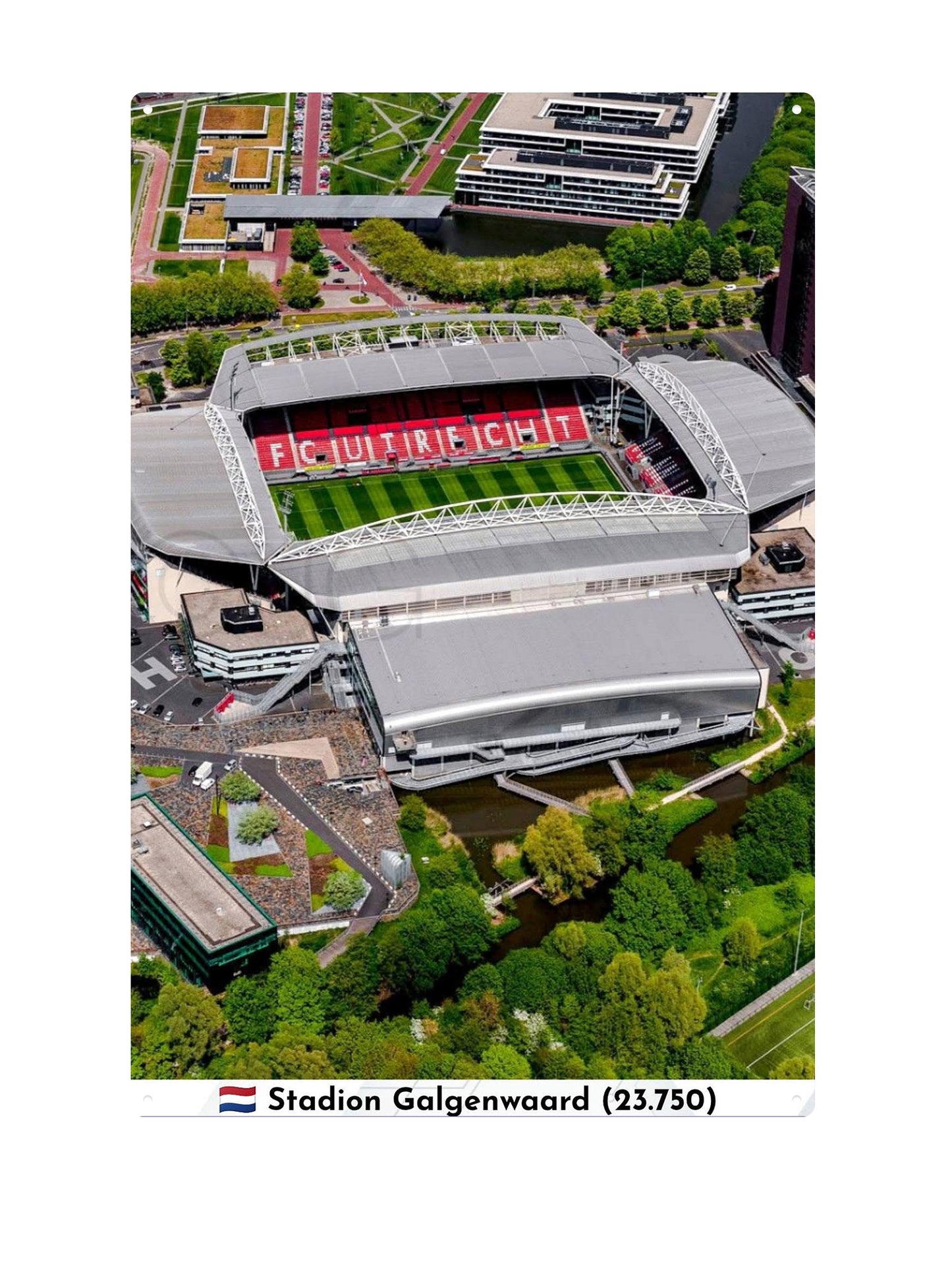 FC Utrecht – Galgenwaard-Stadion – Metallwandschild