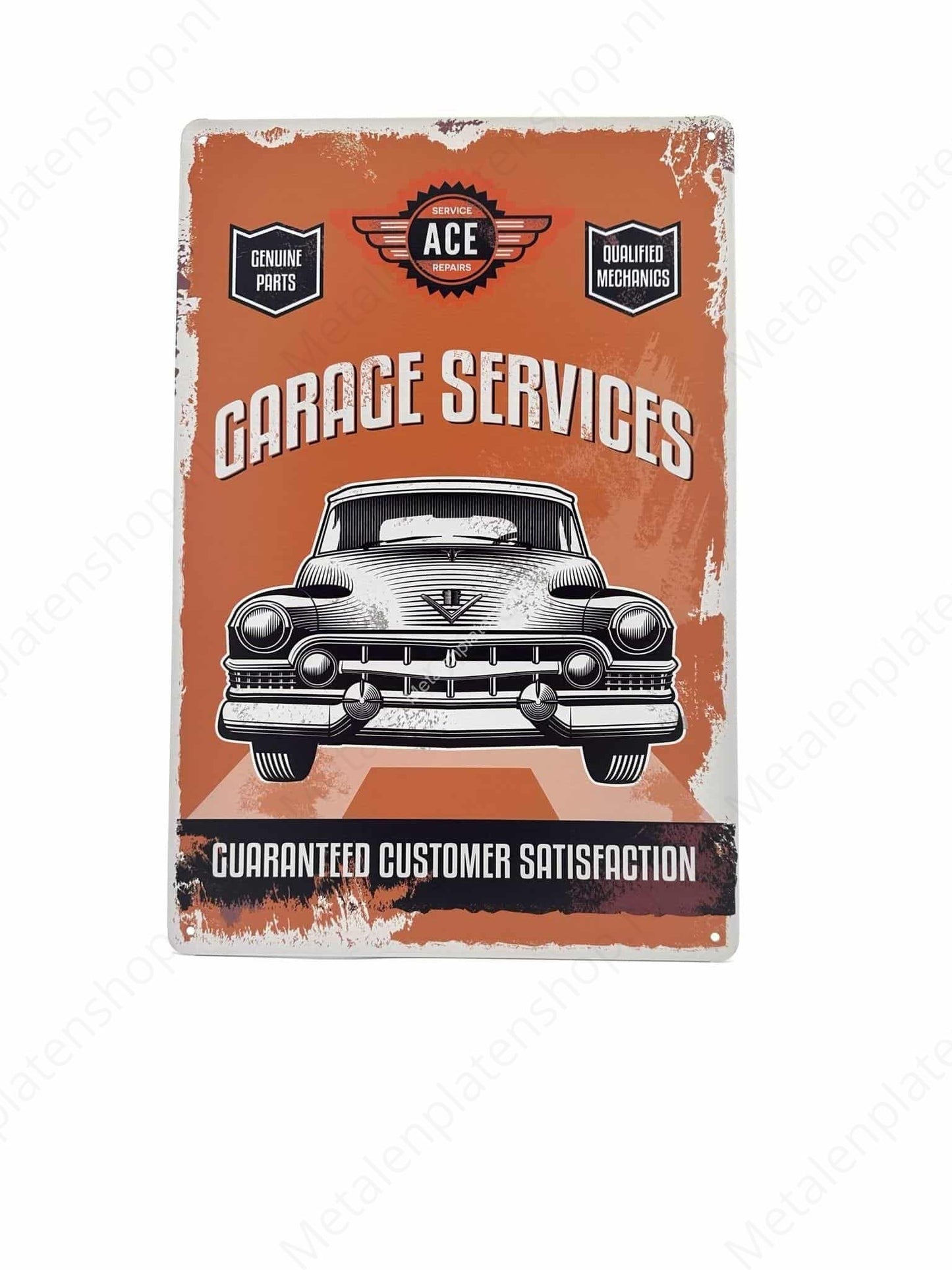 Garage services - Metalen Wandbord