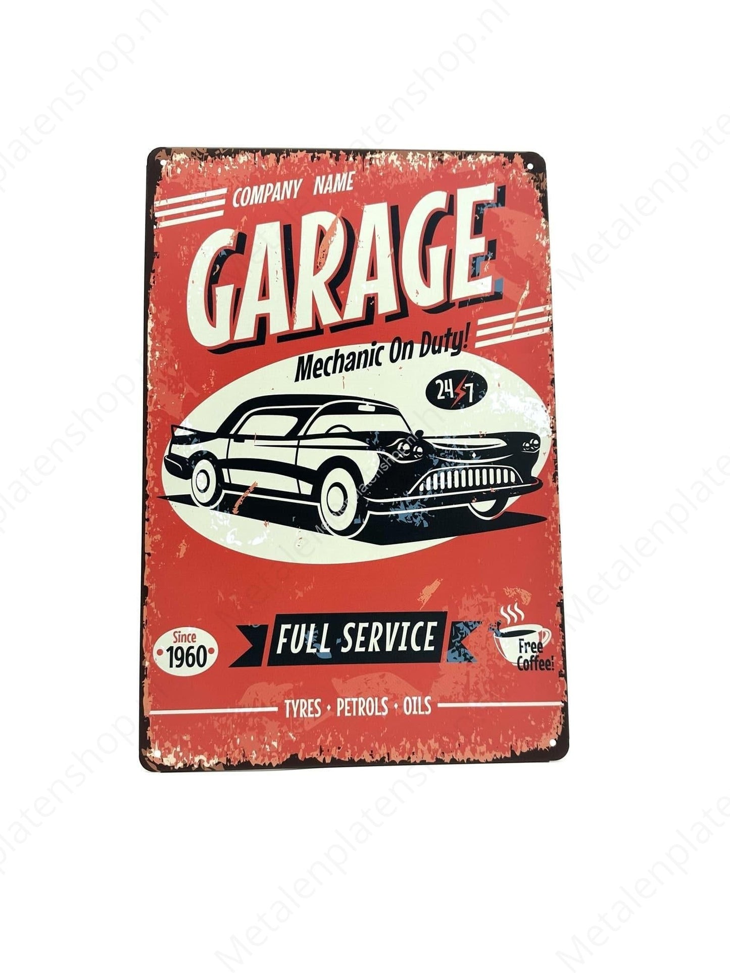 Garage Full service - Metal Wall Sign
