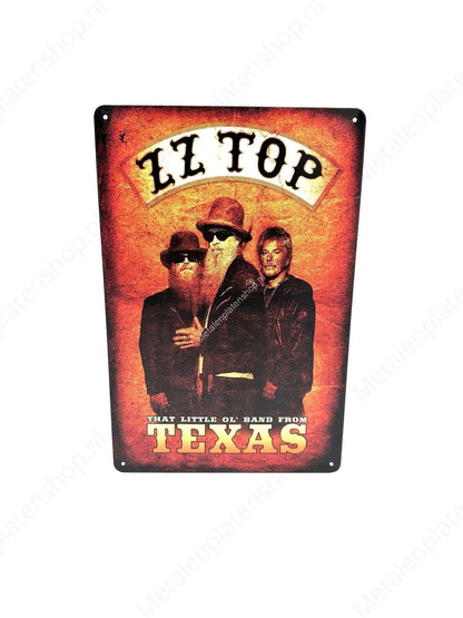 ZZ Top Texas - Metal Wall Sign