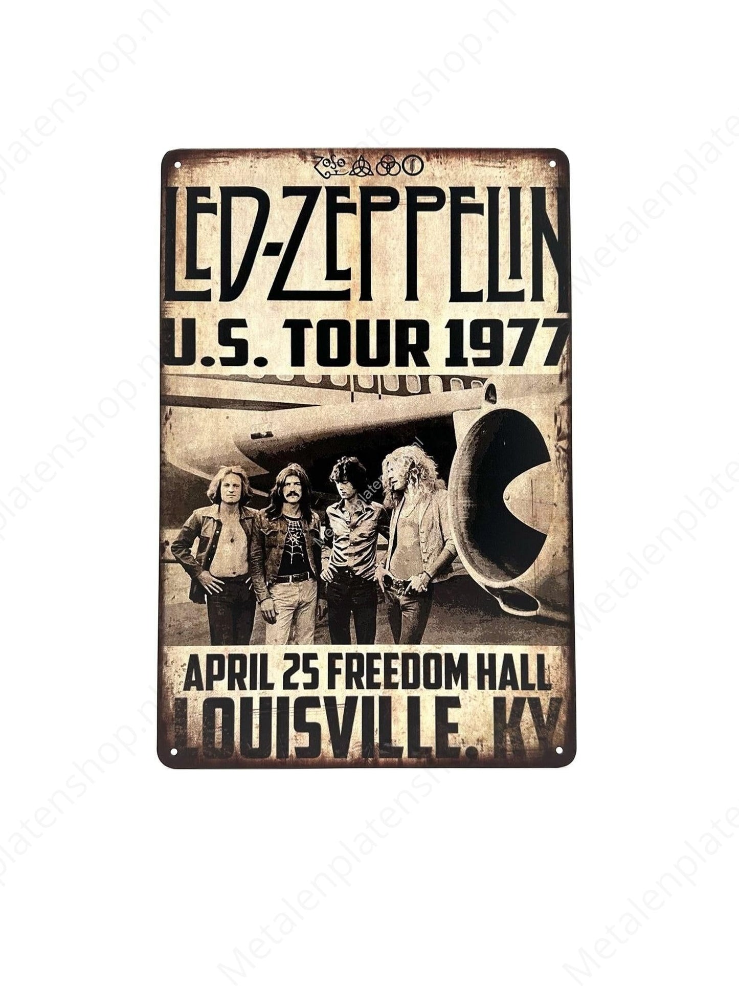 LED Zeppeling US Tour 1977 - Music - Metal Wall Sign