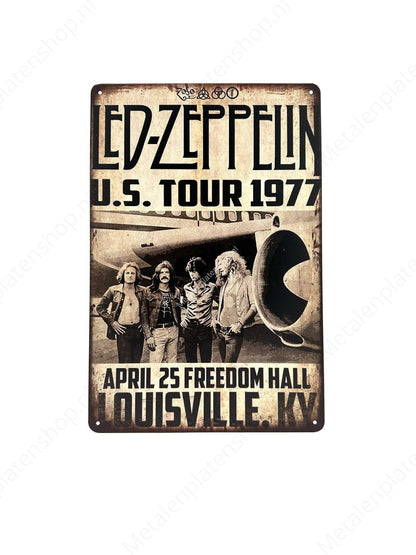 LED Zeppeling US Tour 1977 - Music - Metal Wall Sign
