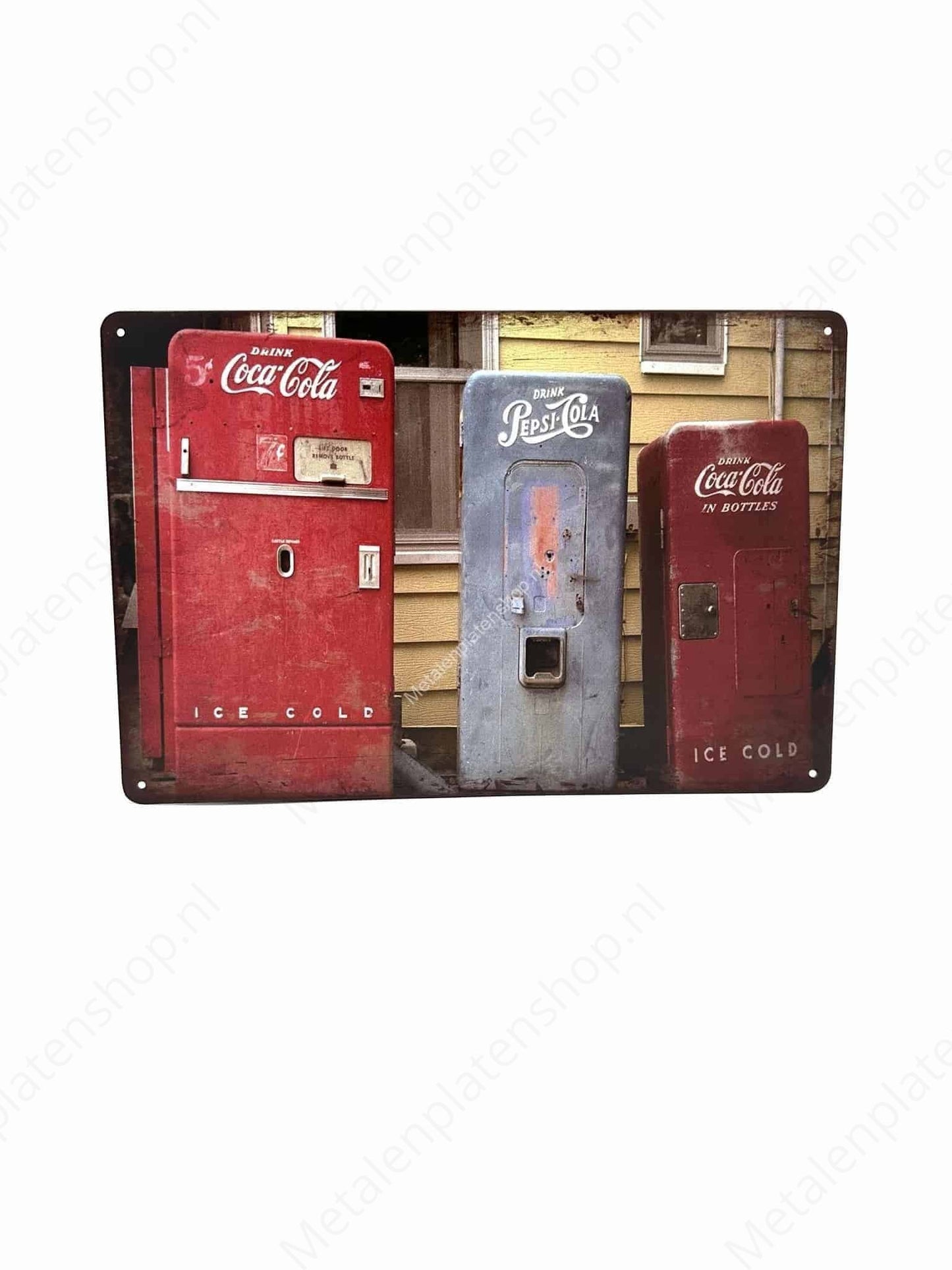 Coca Cola Koelkasten - Metalen Wandbord
