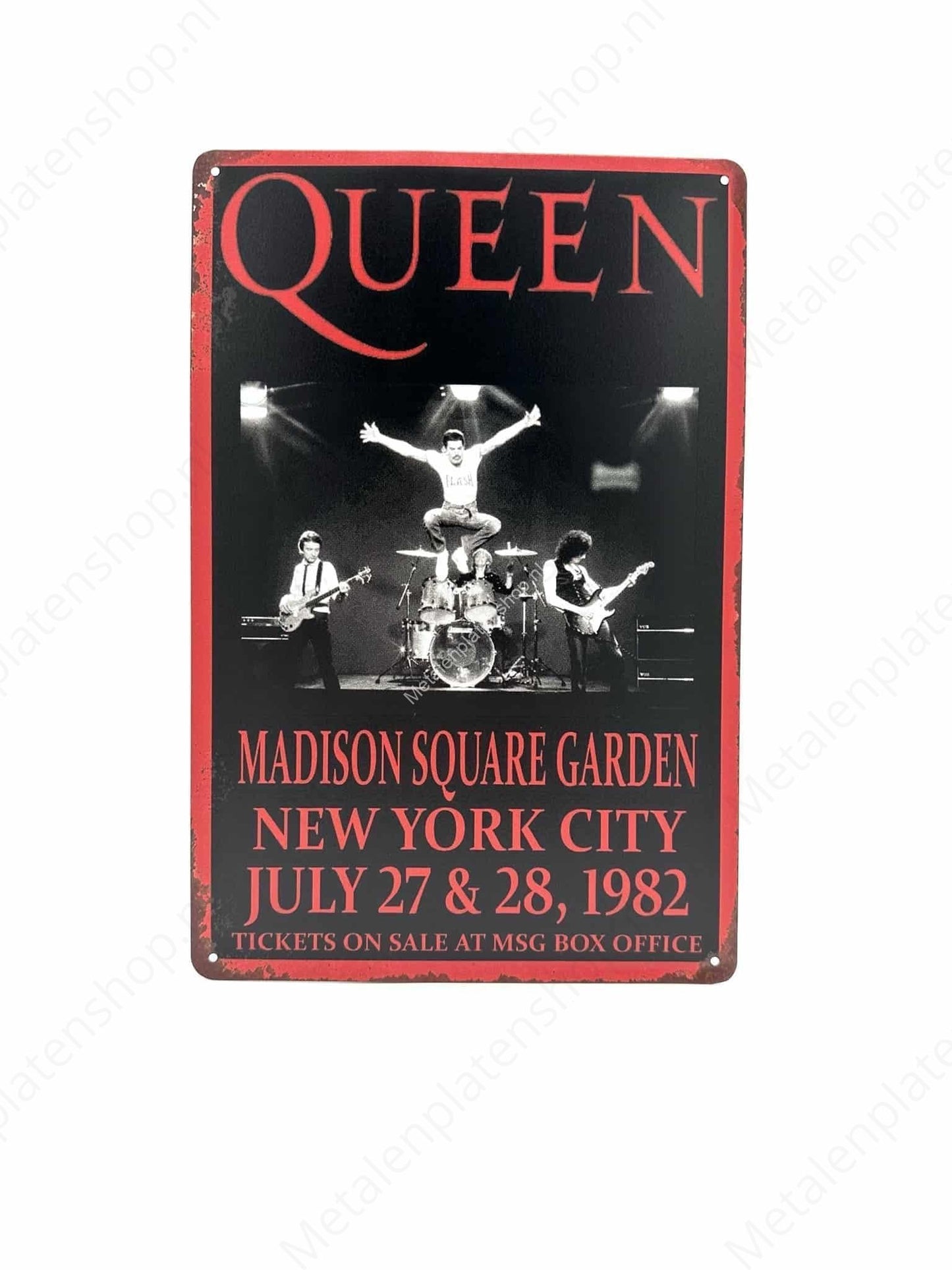 Queen - Madison Square Garden - Metalen Wandbord