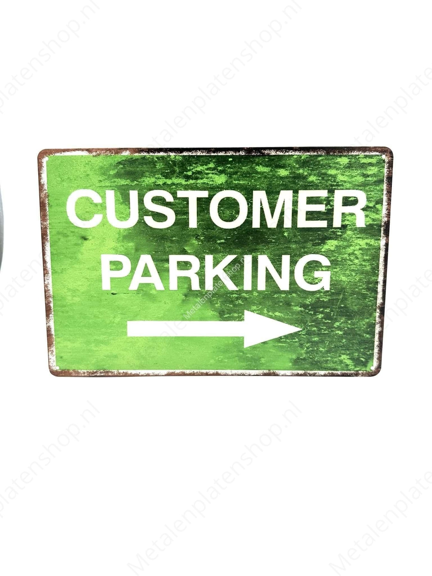 Customer Parking Groen - Parkeren - Metalen Wandbord