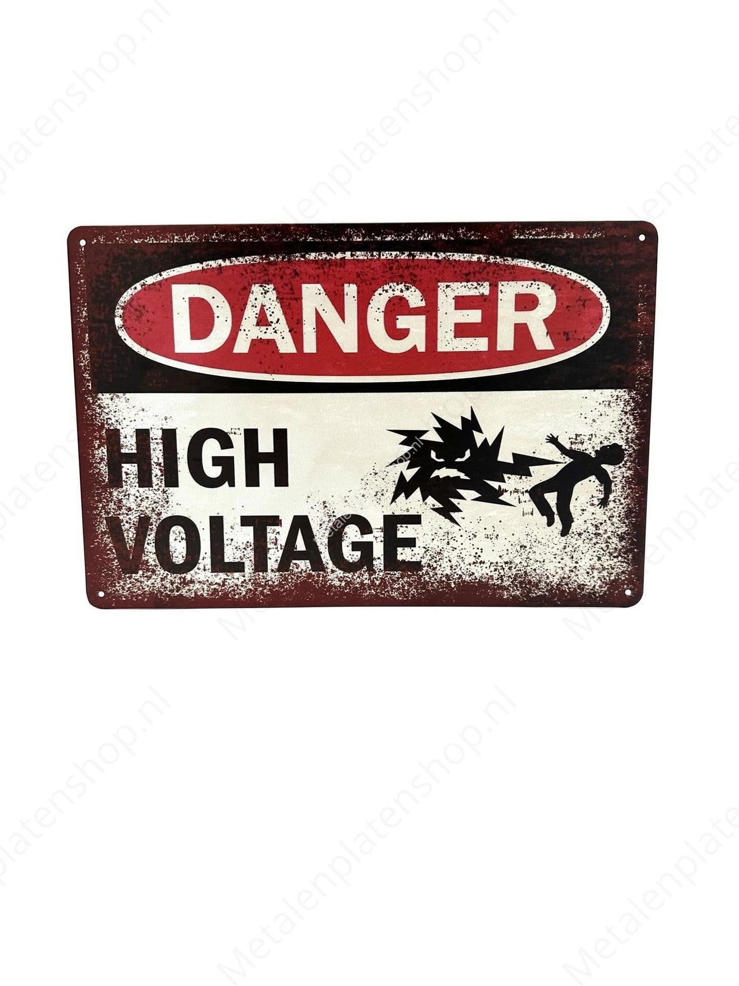 Danger High Voltage - Metal Wall Sign