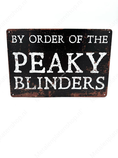 By Order of the Peaky Blinders - Metalen Wandbord