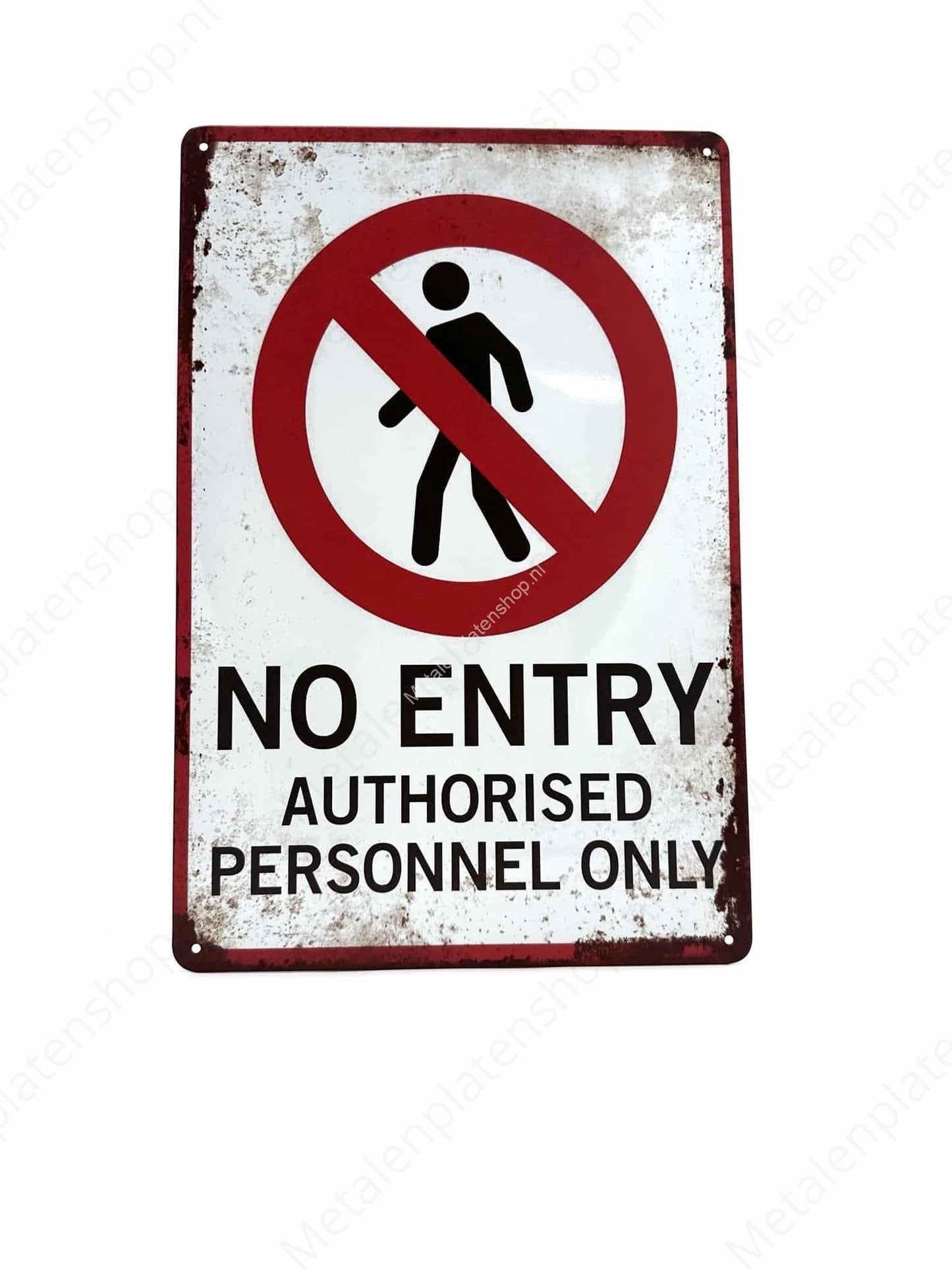 No Entry Authorized Personel Only - Metal Wall Sign