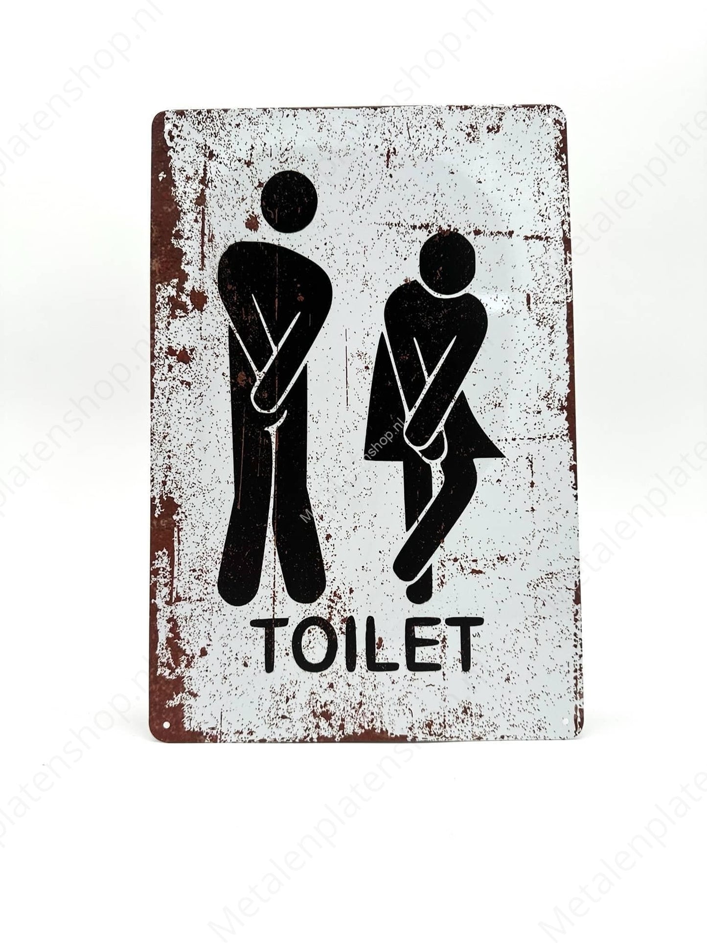 Toilette Nr. 1 - Metallwandschild