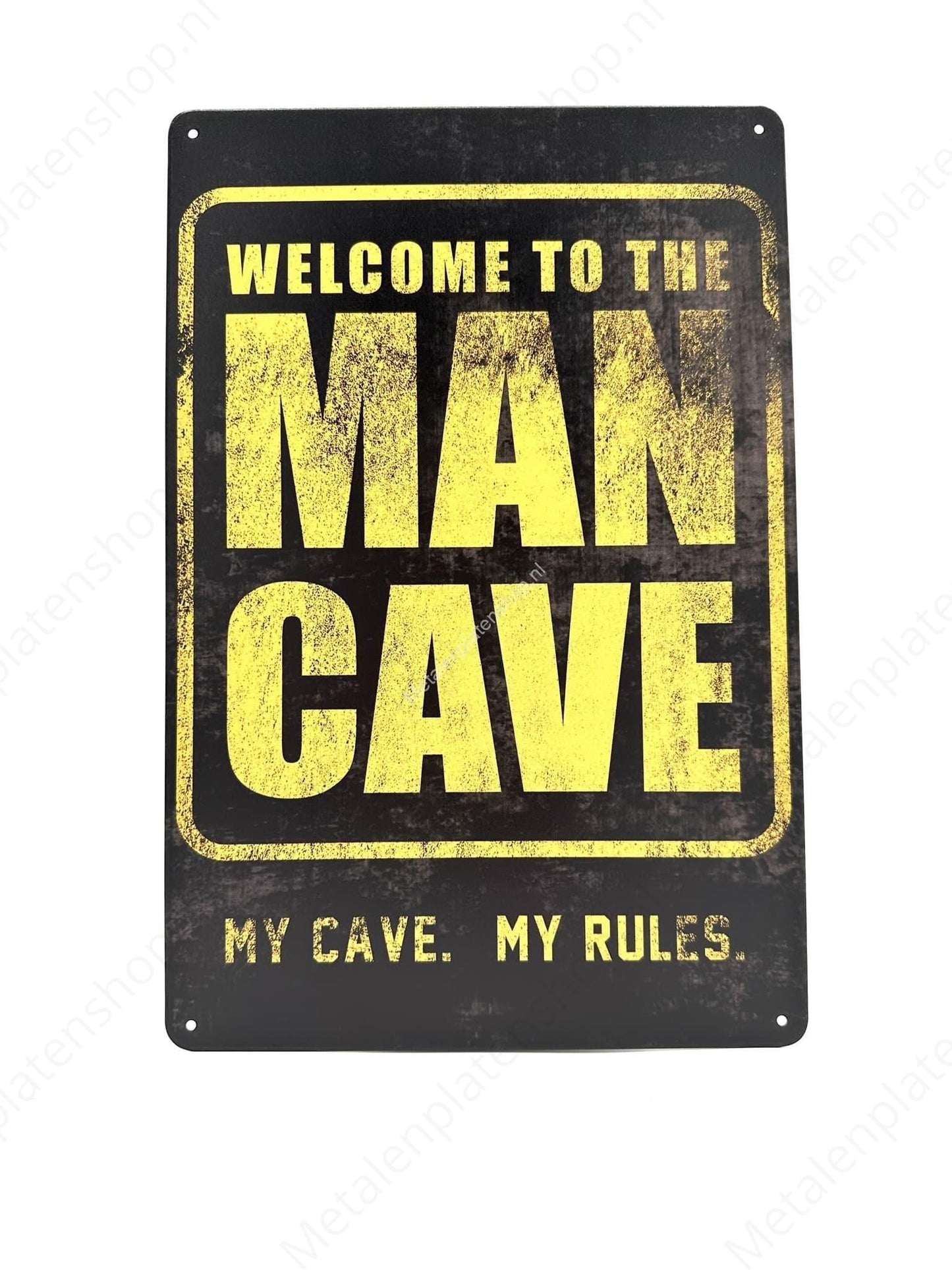 Welcome to the Mancave - Metalen Wandbord