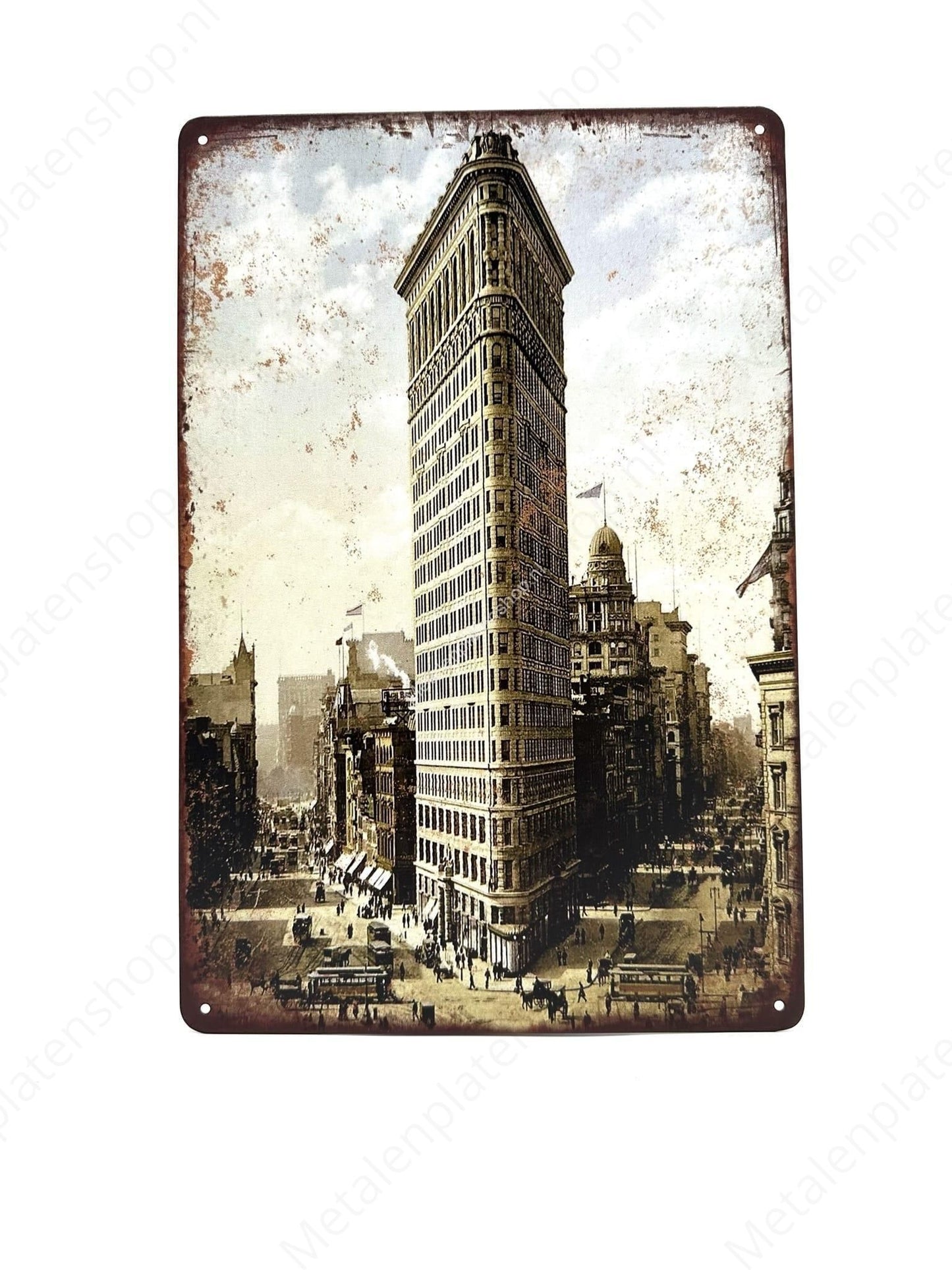 NYC Triangle Building - Metalen Wandbord