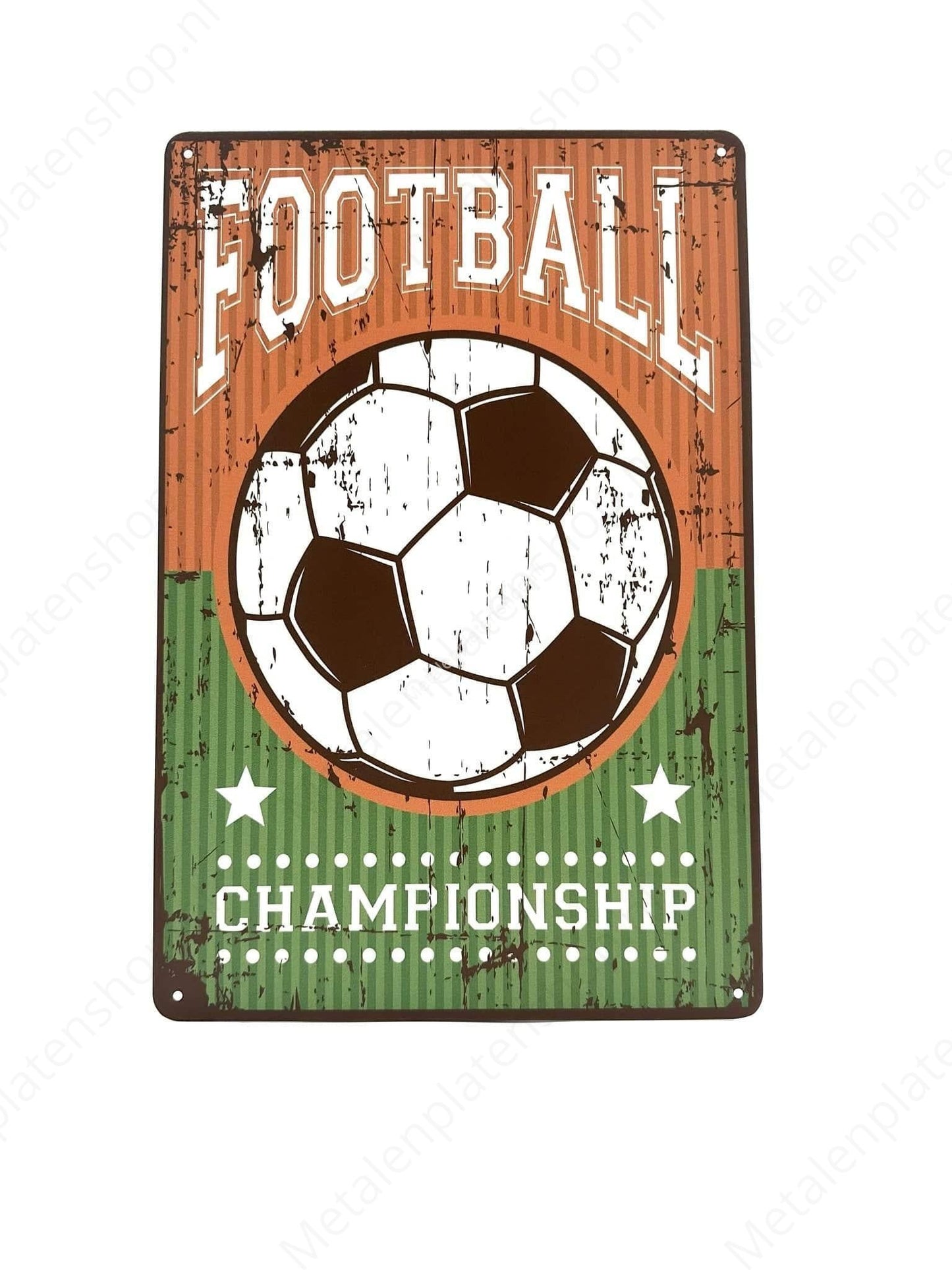 Football Championship - Voetbal - Metalen Wandbord