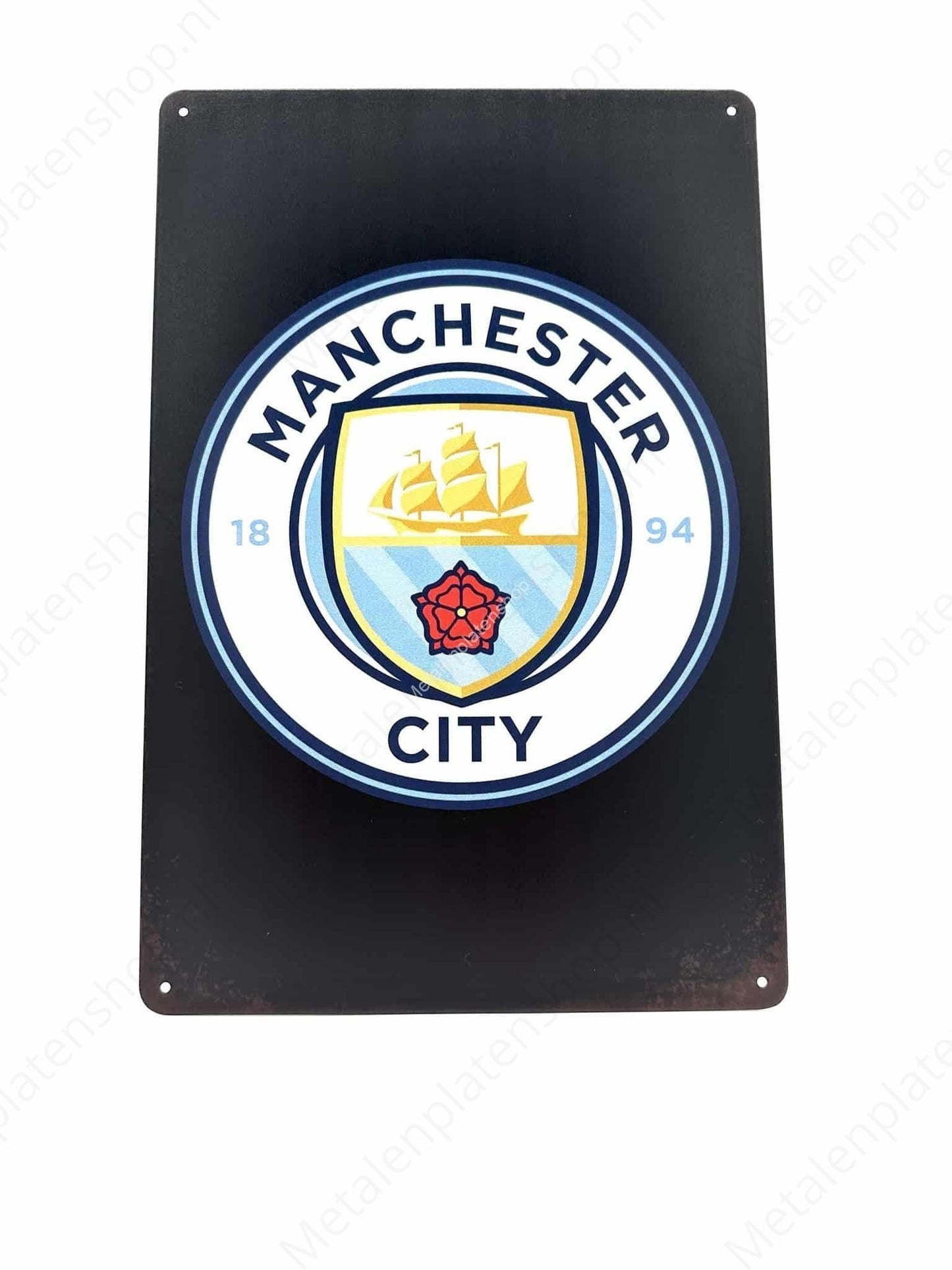 Manchester City - Voetbal - Metalen Wandbord