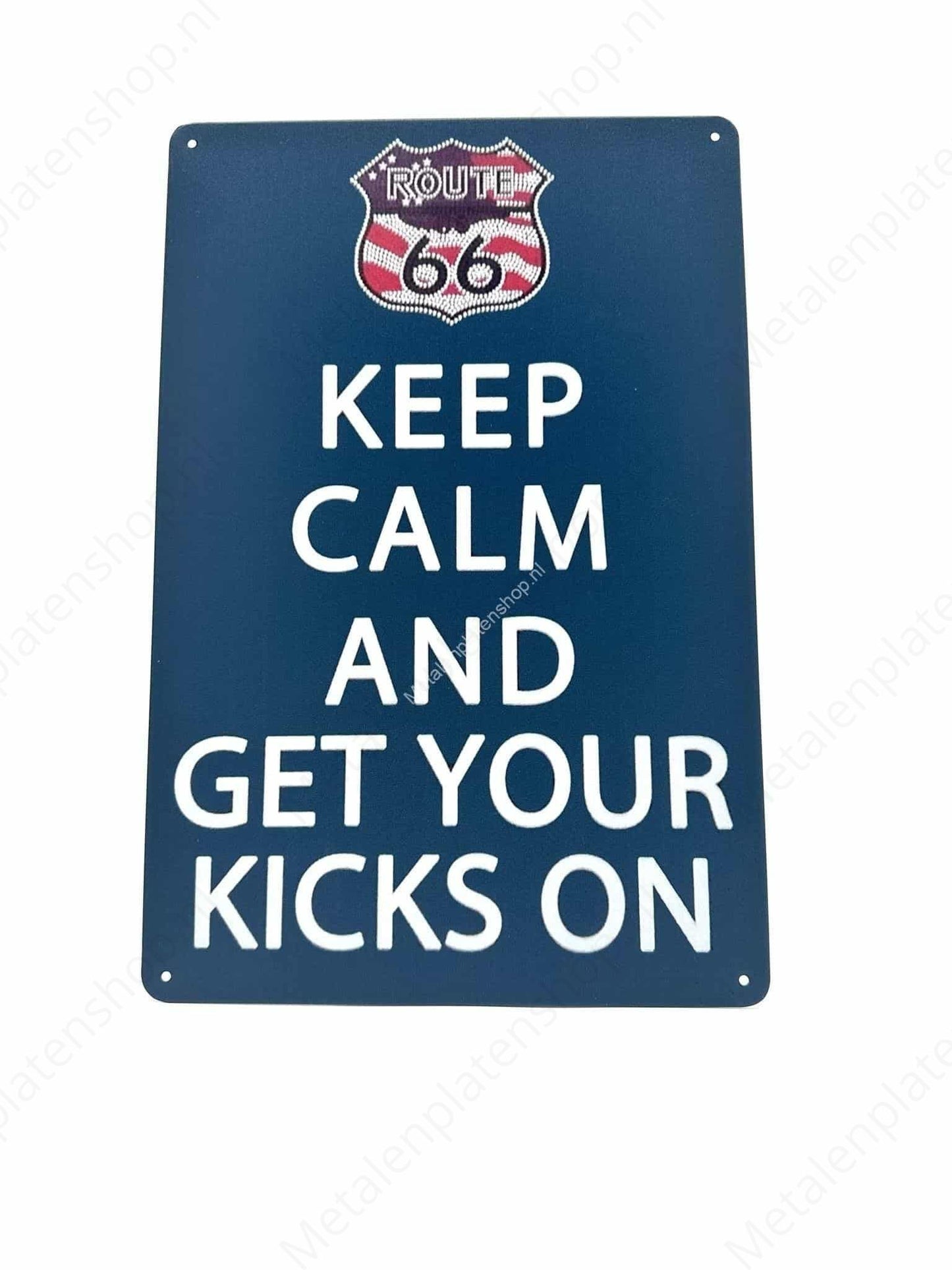 Keep Calm and get your Kick on - Metalen Wandbord