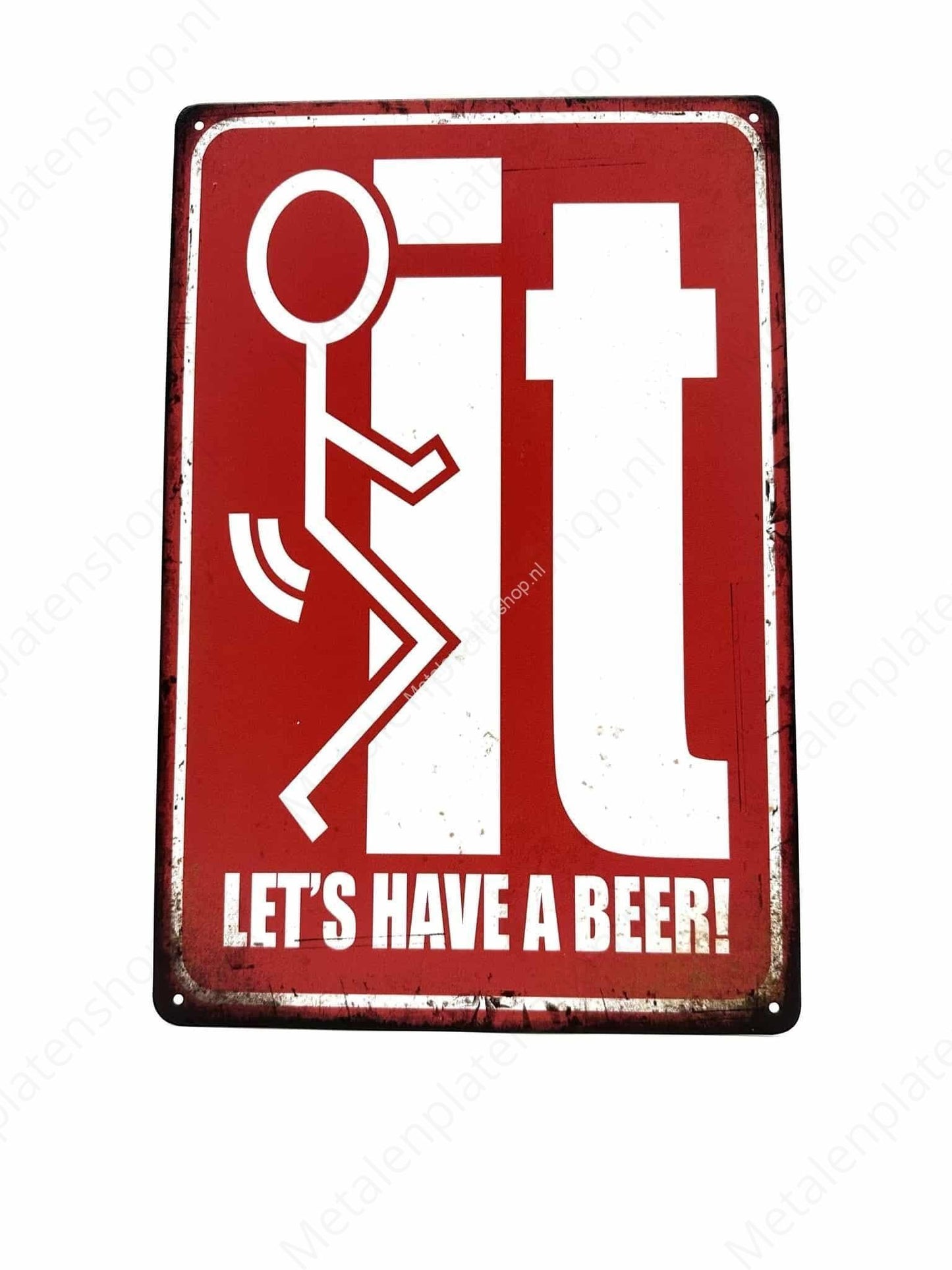 Lets have a beer! - Bier - Metalen Wandbord
