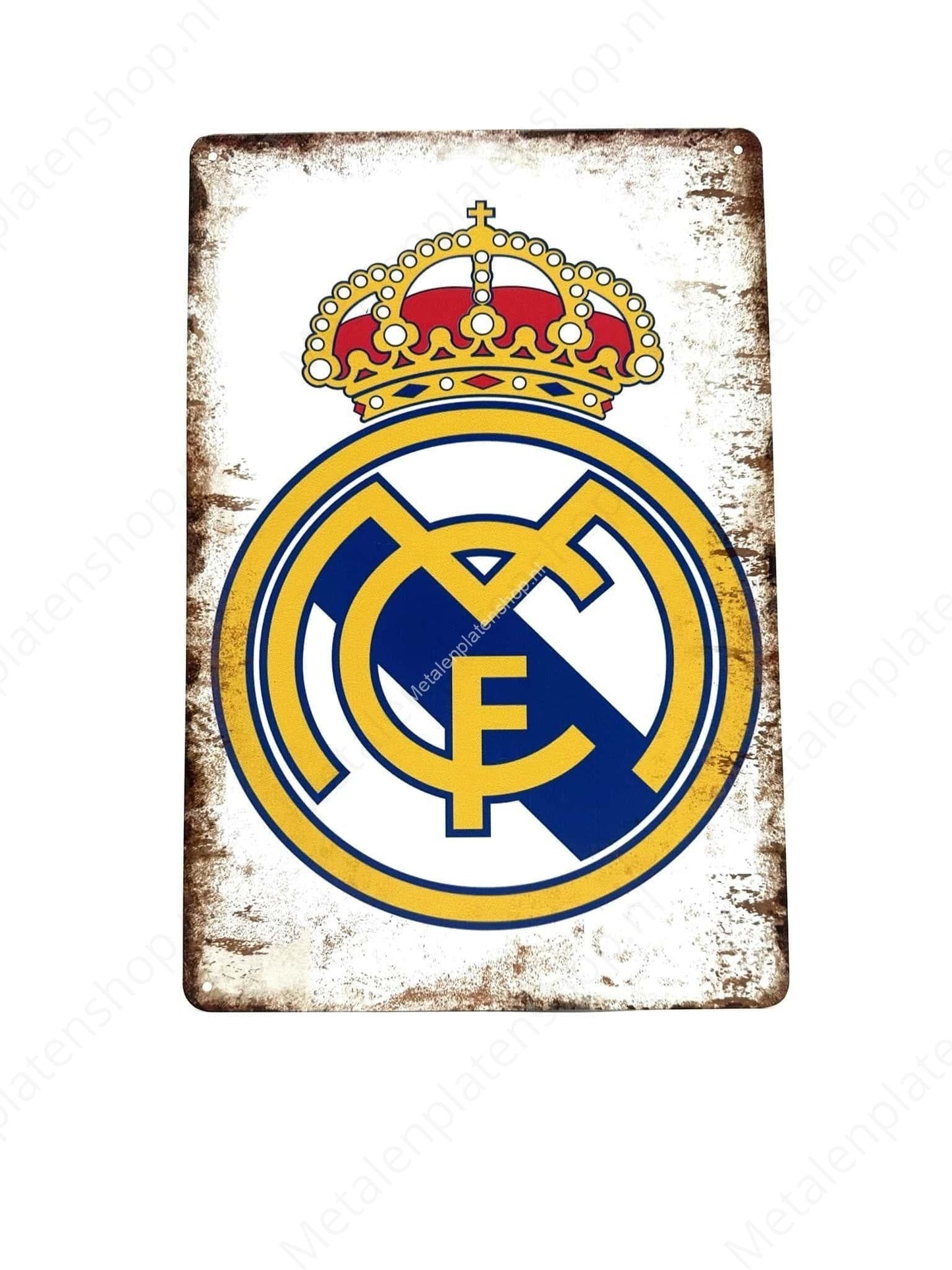 Real Madrid - Voetbal #1 - Metalen Wandbord