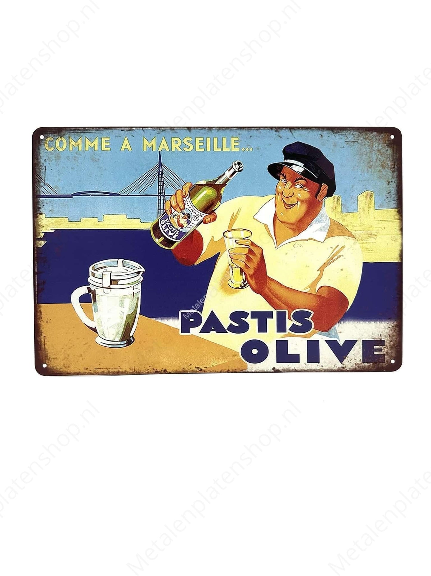 Pastis Olive - Drink - Metal Wall Sign