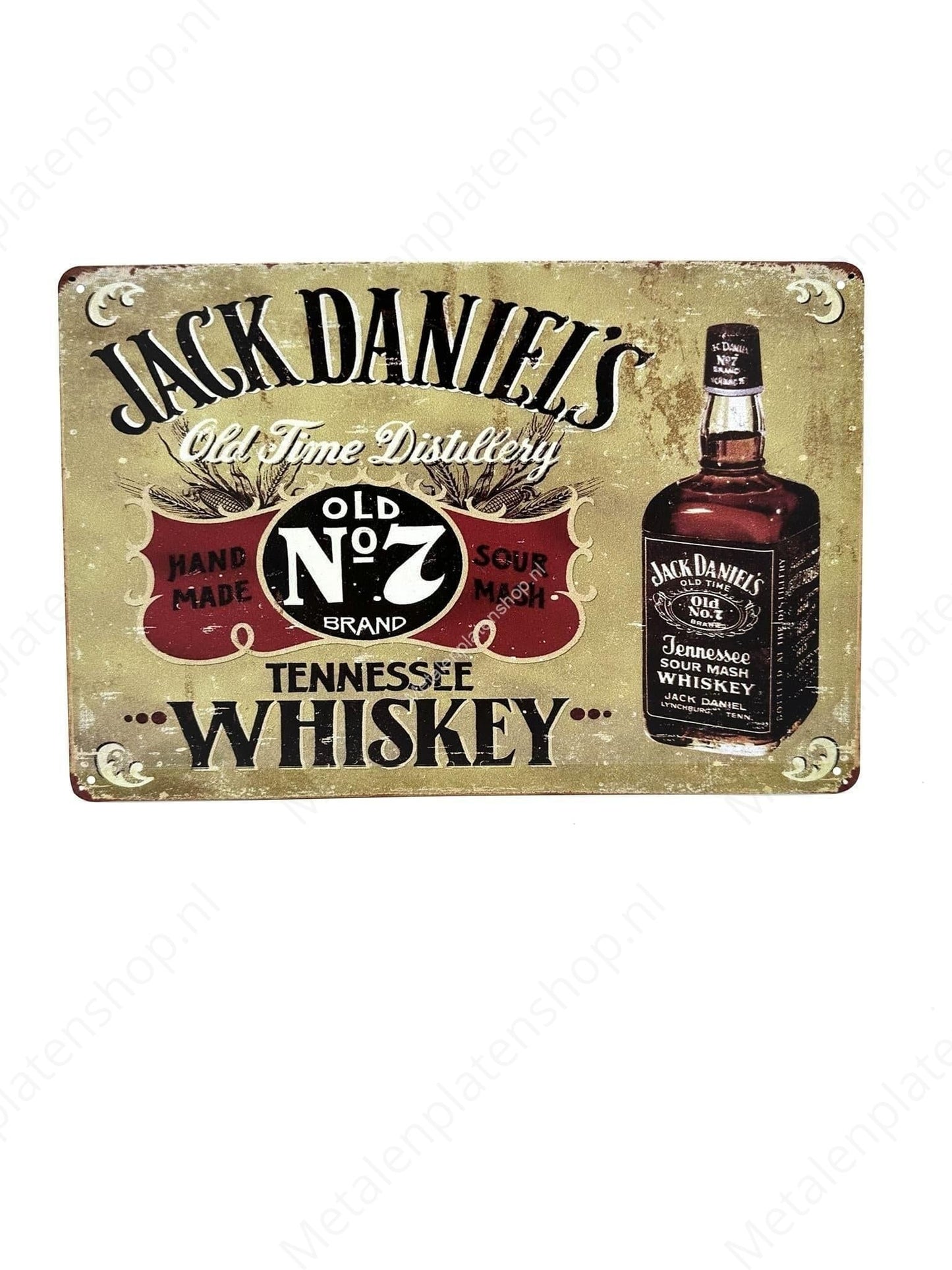 Jack Daniels Whiskey - Drank - Metalen Wandbord