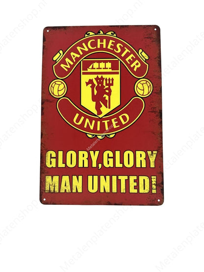 Manchester United - Voetbal - Metalen Wandbord
