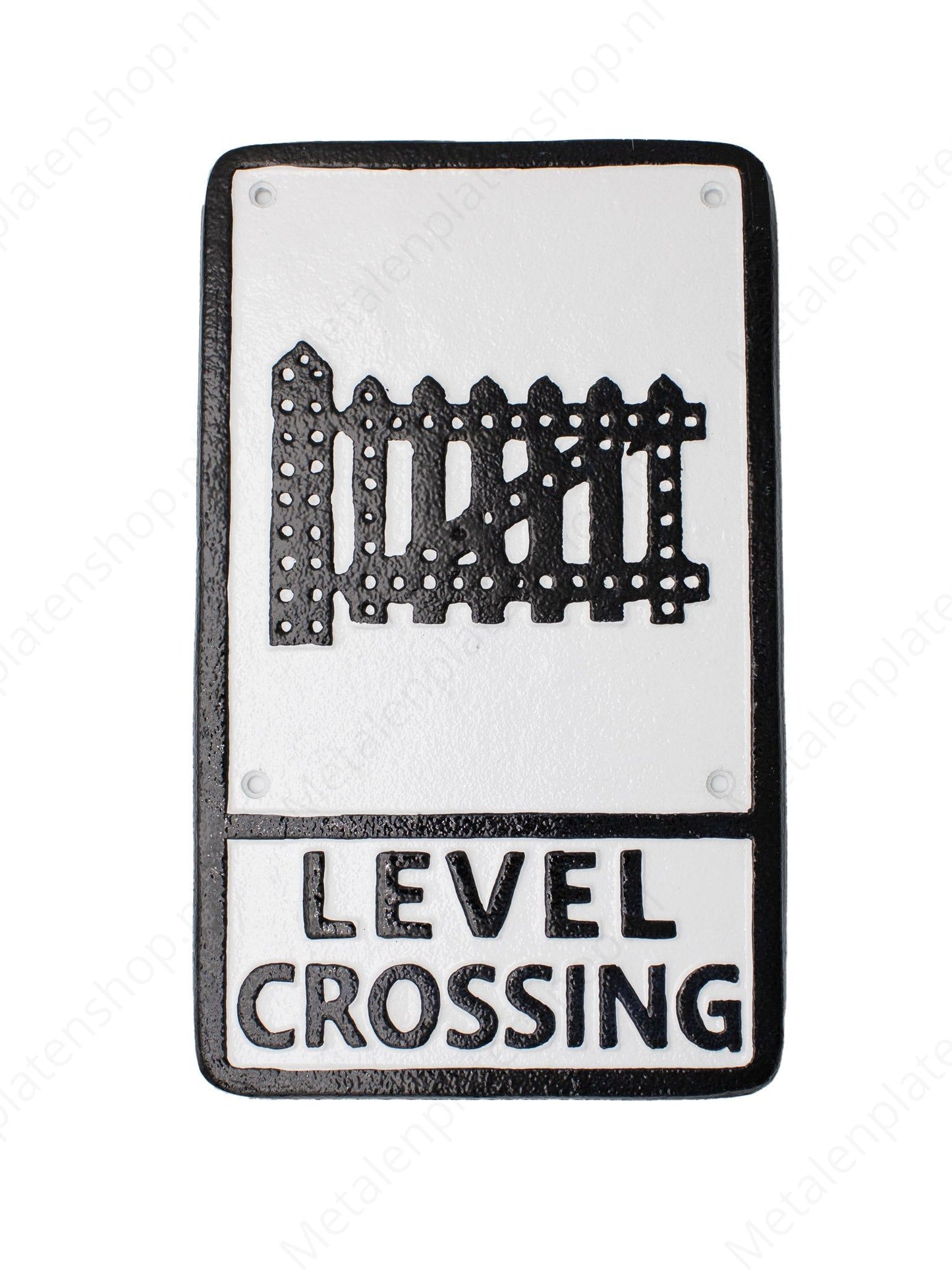 Level Crossing - Cast Iron Sign - 30x18cm
