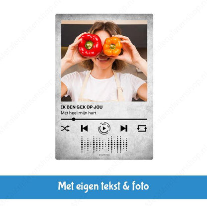 Jouw lied - Met eigen naam - Metalen Wandbord