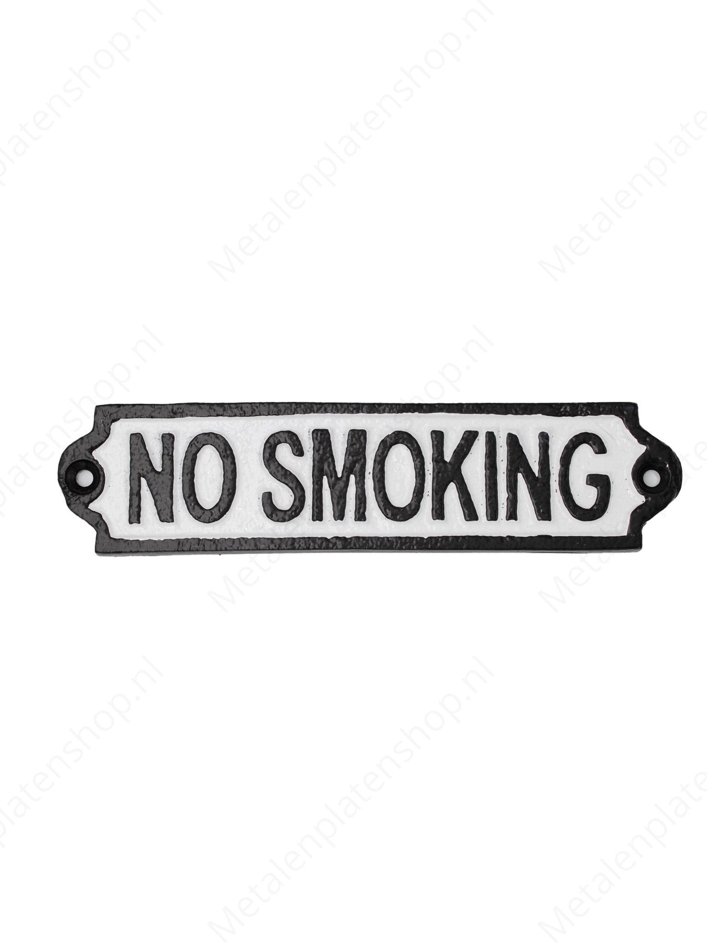 No Smoking - Bordje van Gietijzer - 21x5cm
