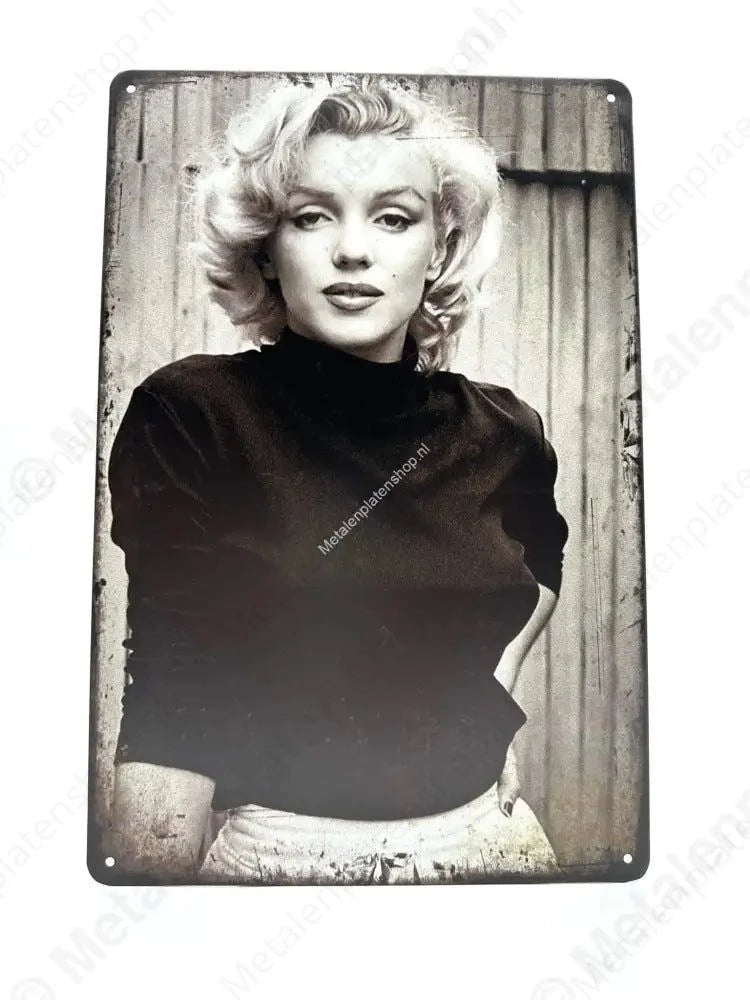 Vintage Vrouw - Metalen Wandbord Metaalbord
