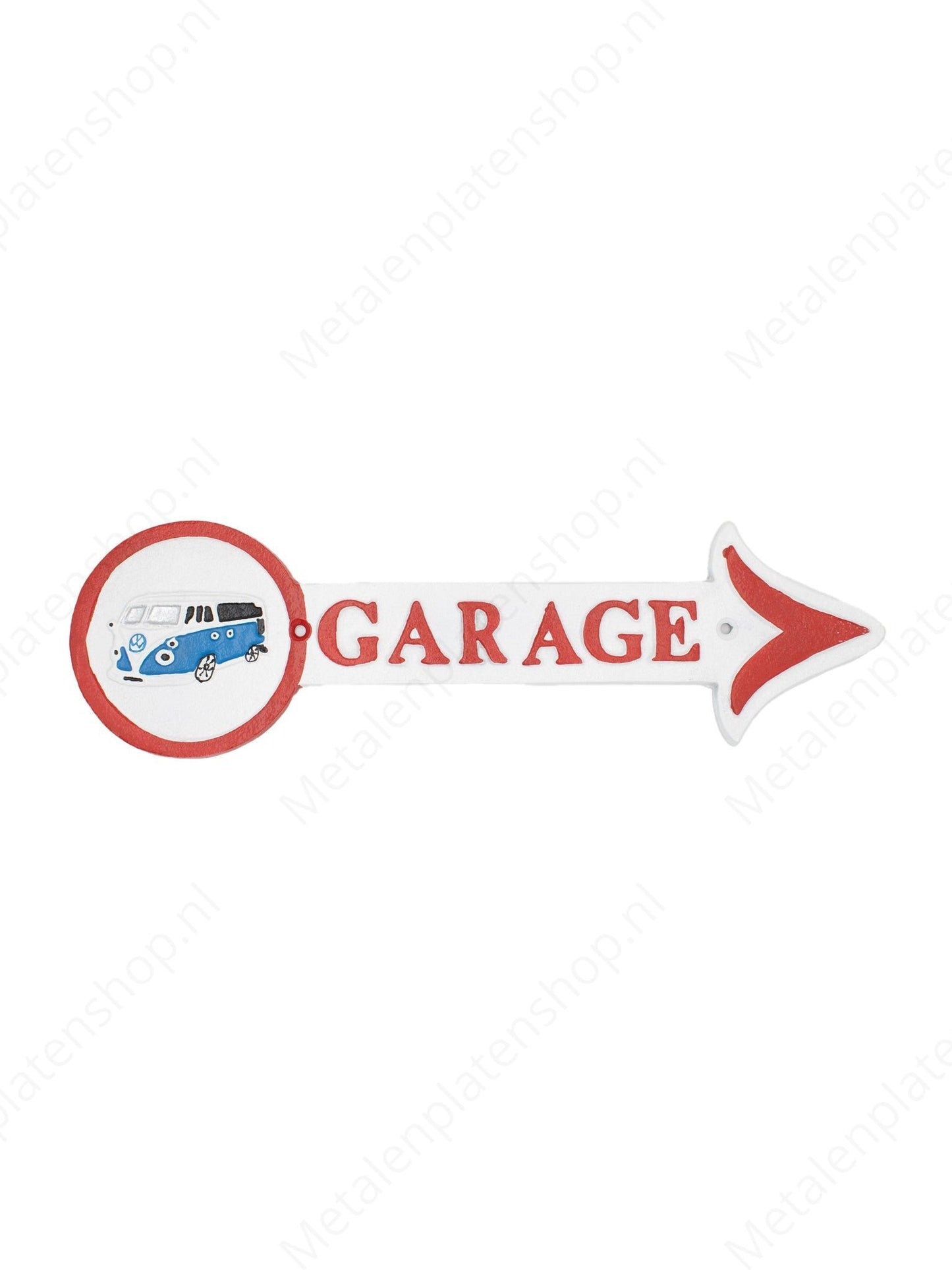 Transporter Garage - Cast Iron Sign - 41x12cm