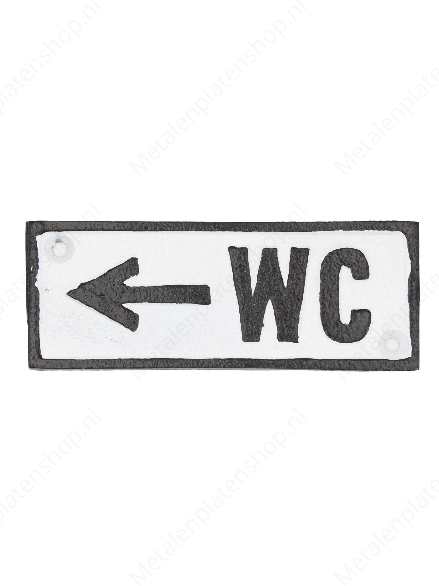 WC Left - Cast Iron Sign - 15x6cm